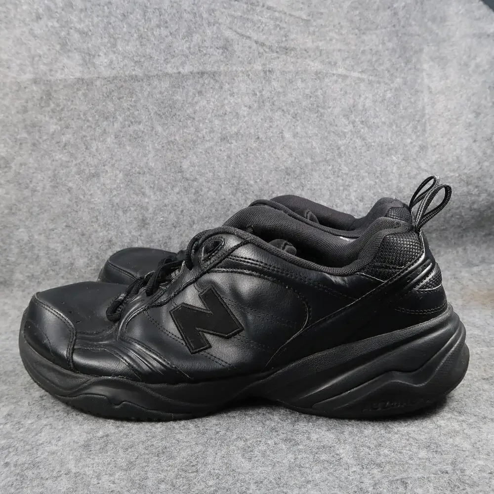 New Balance Shoes Mens 13 Athletic Trainers 624 Active Sneaker Black Leather 4E